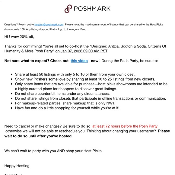 posh party cobhost best in designer 1/7/26 follow or like or comment - Picture 2 of 4